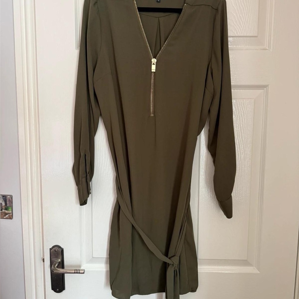River Island Green Sheath Dress with Dolman Sleeves